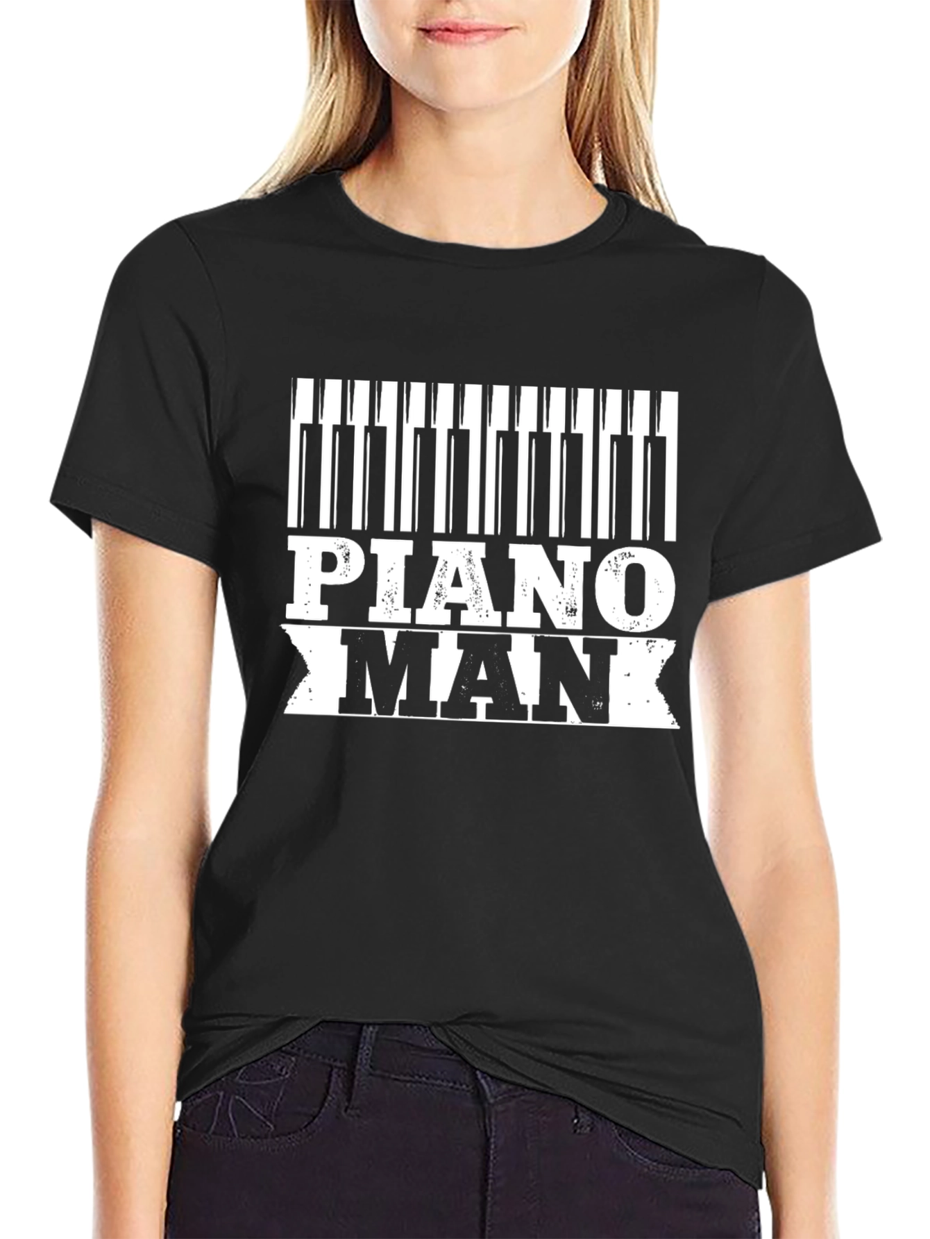 Piano Man Graphic Tee - Musician T-Shirt