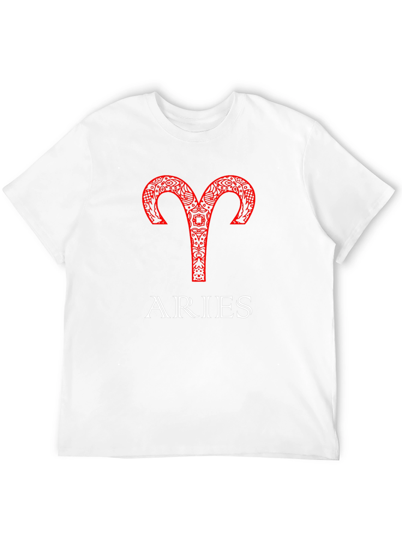 Aries Zodiac Sign Graphic Tee - Black
