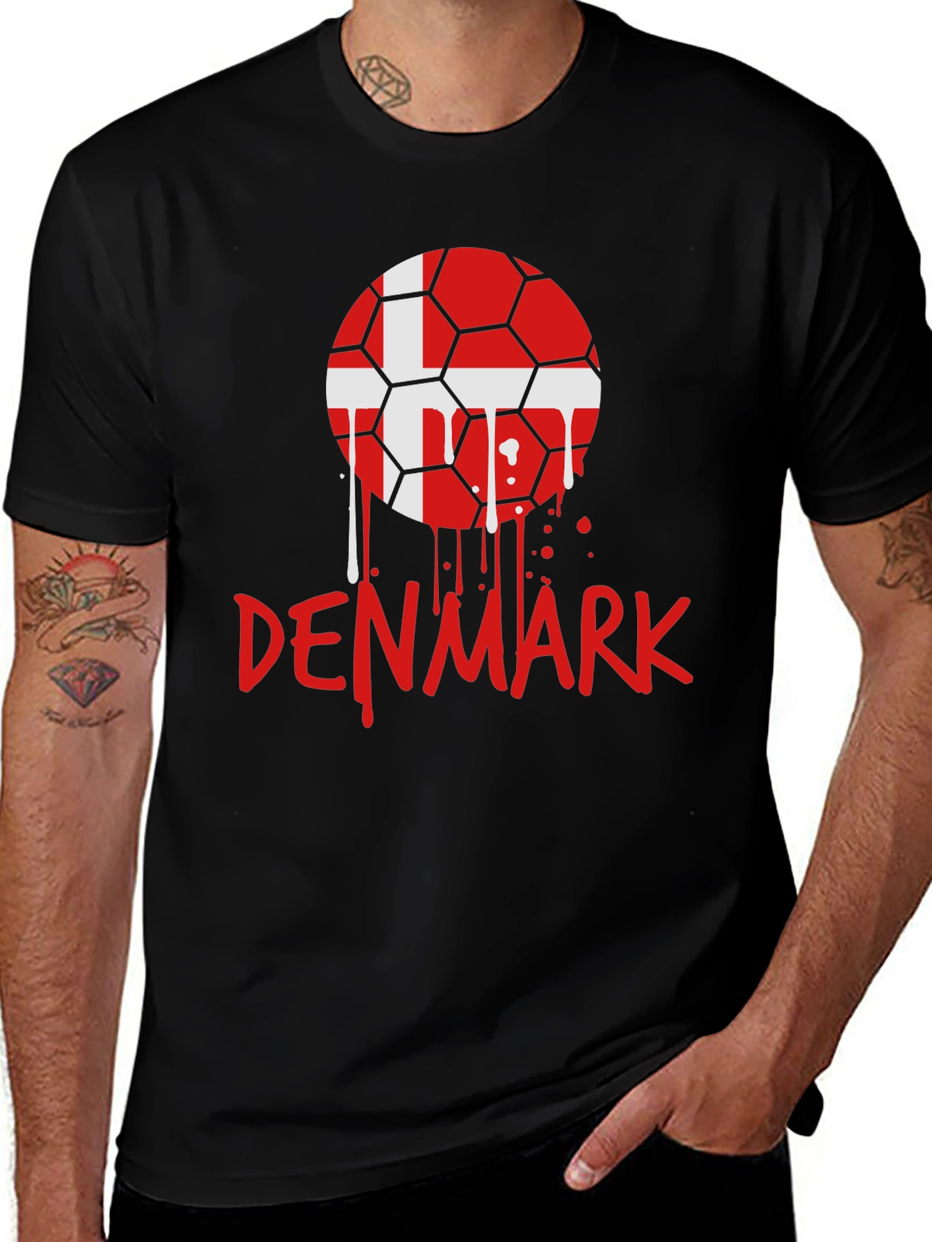 Denmark Soccer Ball T-Shirt