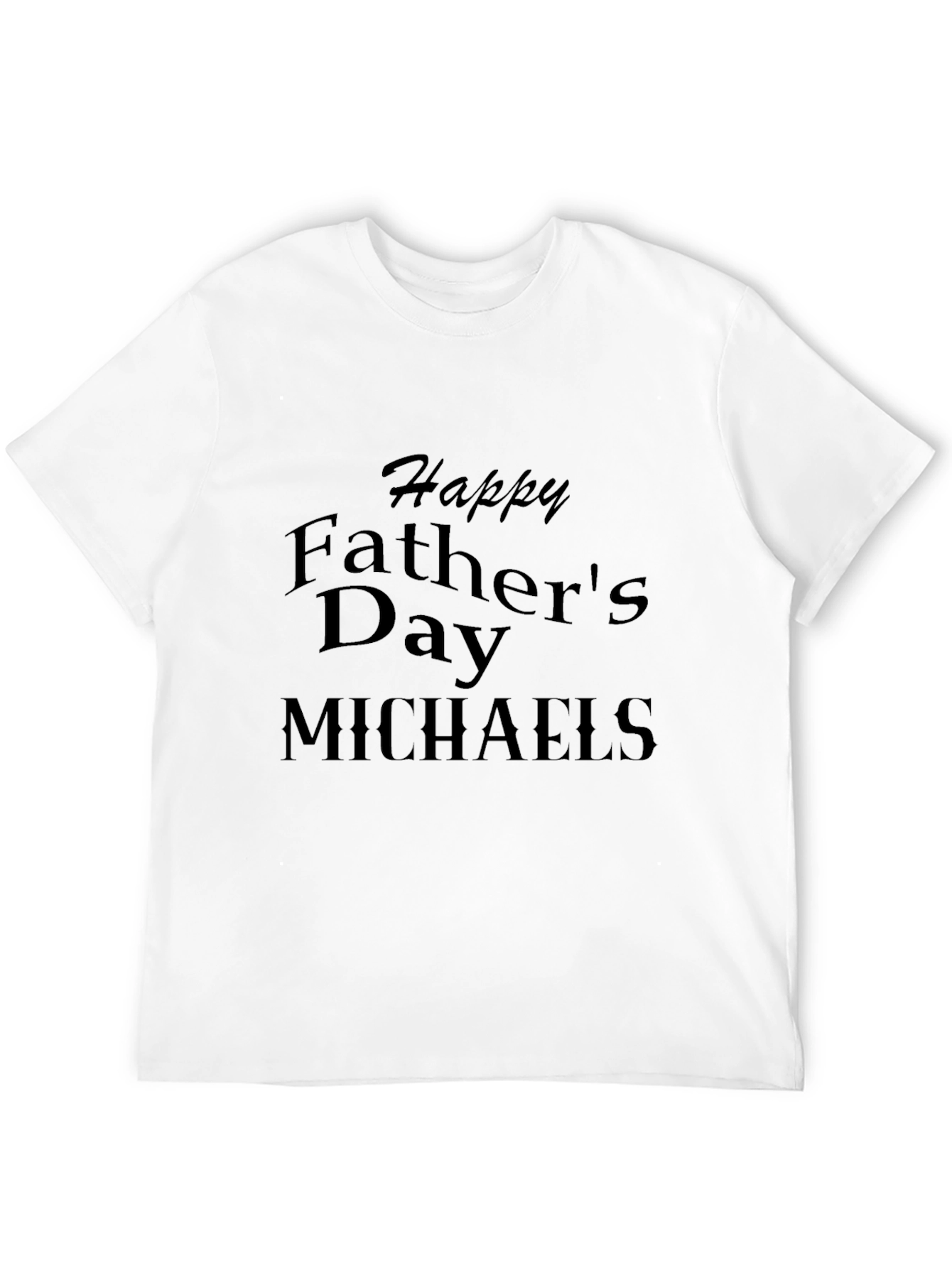 Personalized Happy Fathers Day T-Shirt - Custom Name Tee