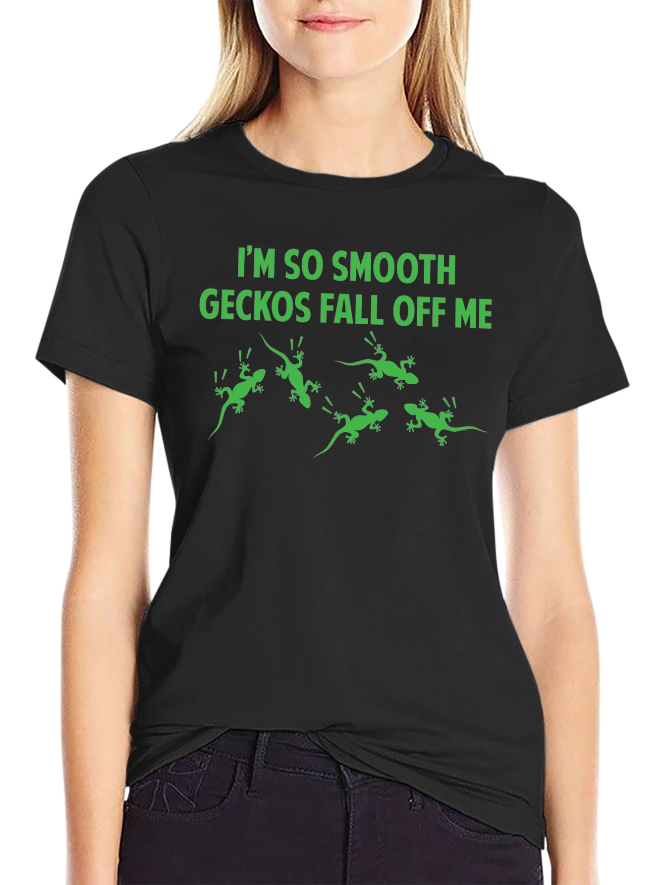 Im So Smooth Geckos Fall Off Me Graphic Tee