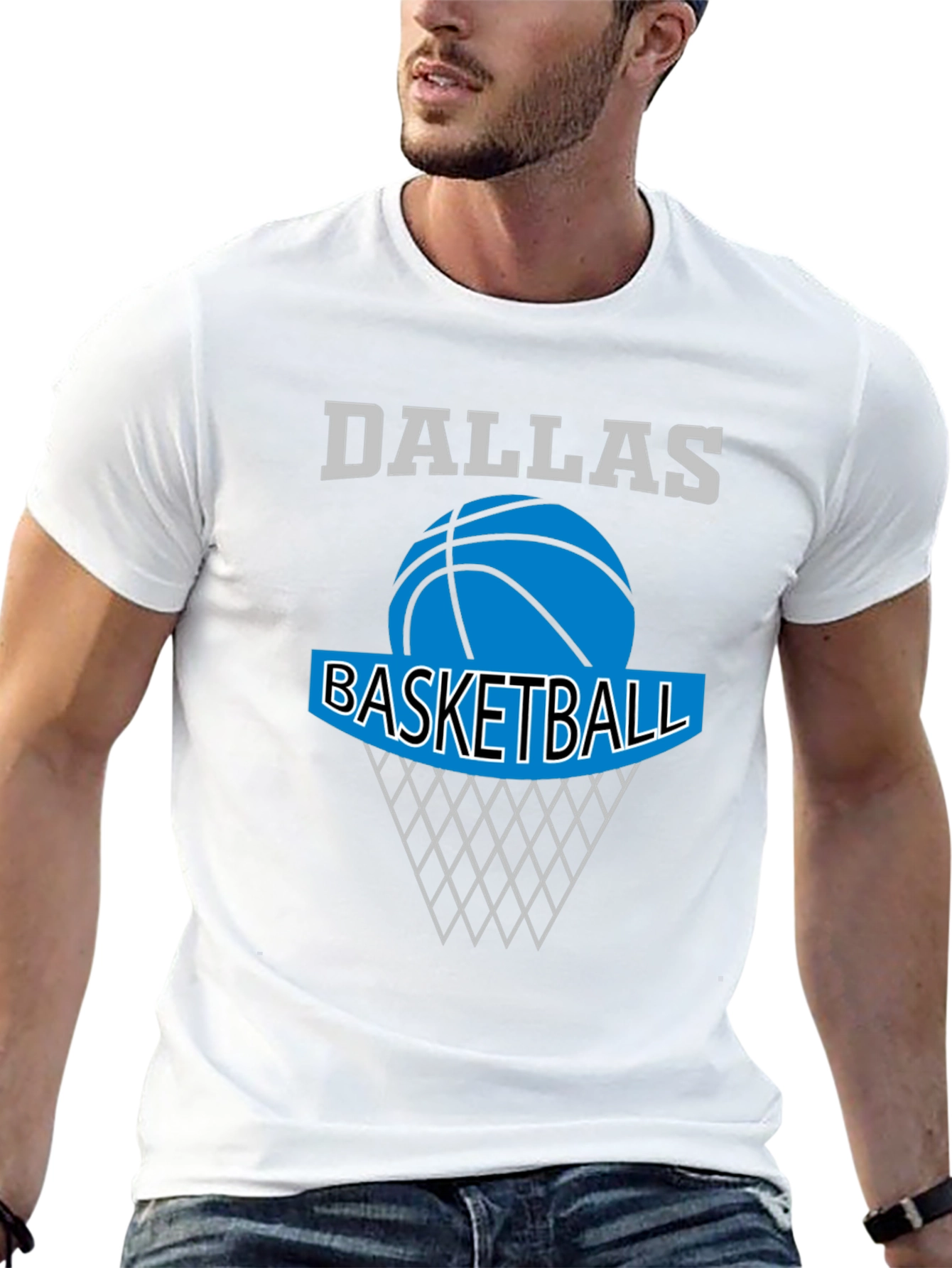 Dallas Basketball Graphic T-Shirt - Black
