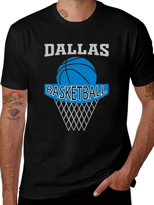 Dallas Basketball Graphic T-Shirt - Black