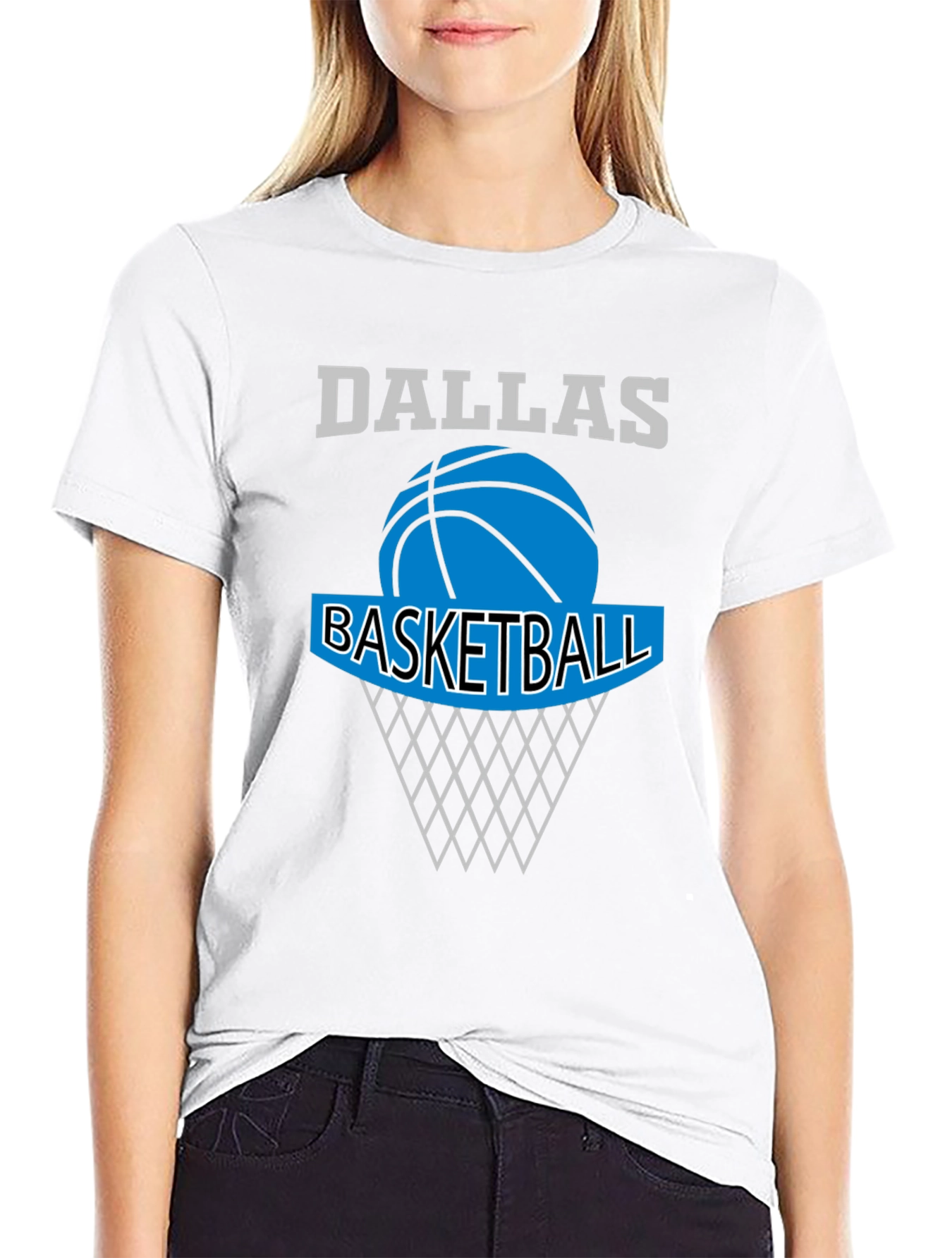 Dallas Basketball Graphic T-Shirt - Black