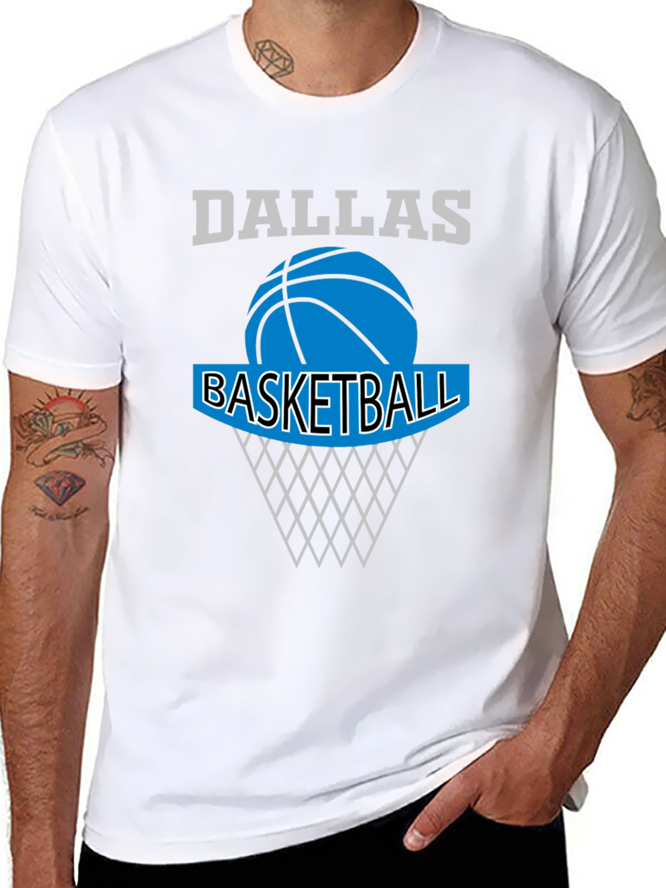 Dallas Basketball Graphic T-Shirt - Black