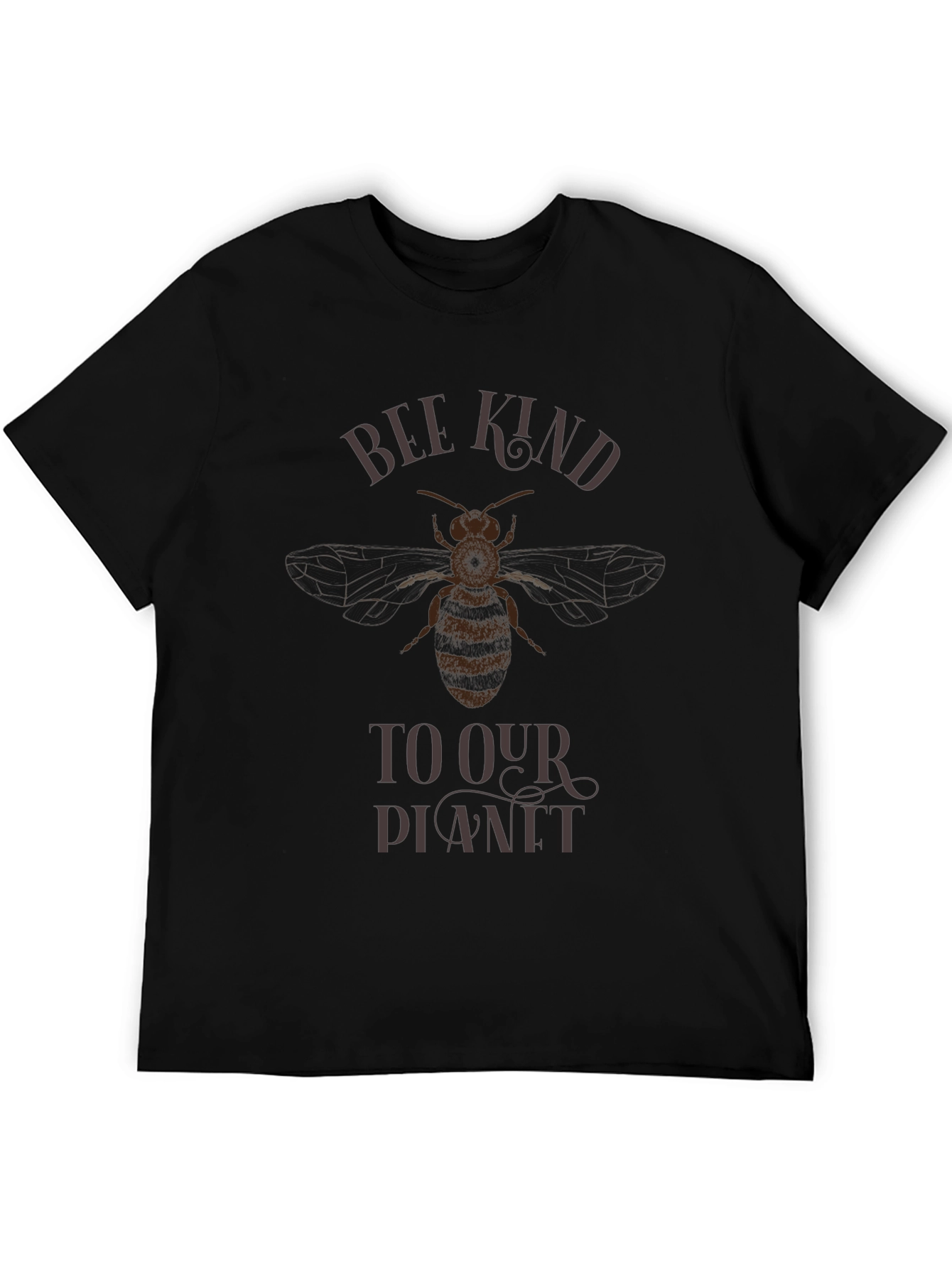 Bee Kind to Our Planet Graphic Tee - Black