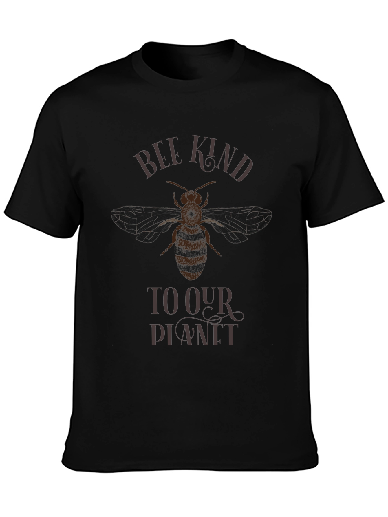 Bee Kind to Our Planet Graphic Tee - Black