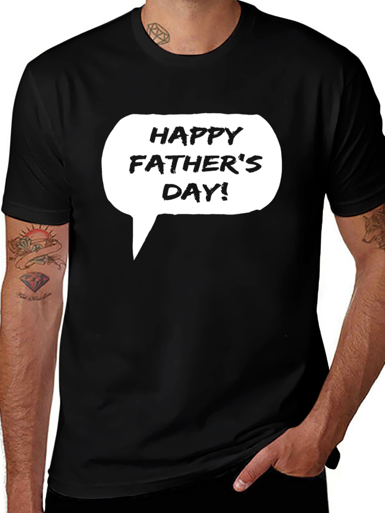 Happy Fathers Day Speech Bubble T-Shirt