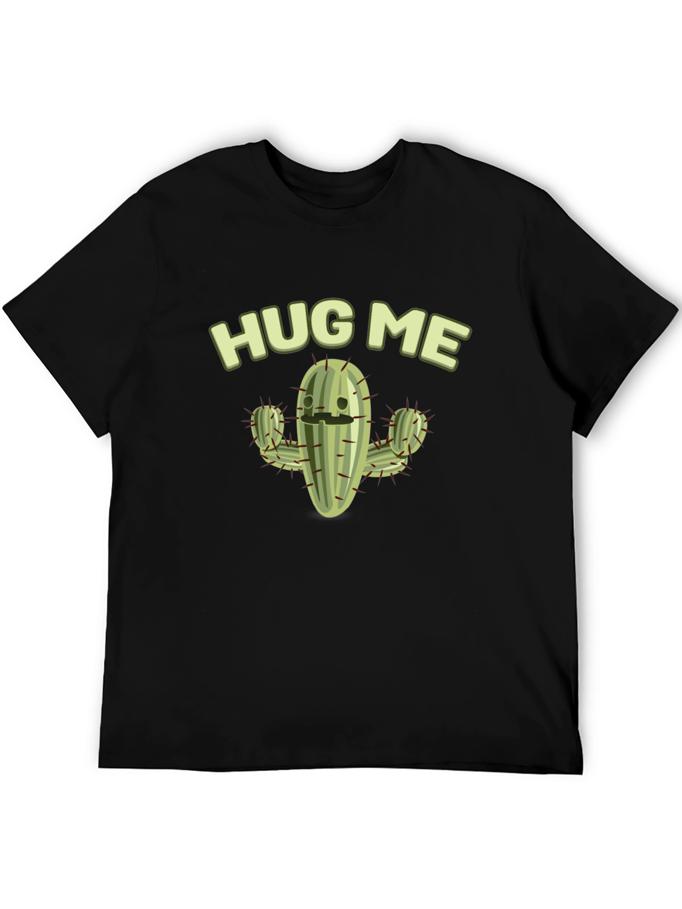 Hug Me Cactus Graphic Tee - Soft Cotton T-Shirt