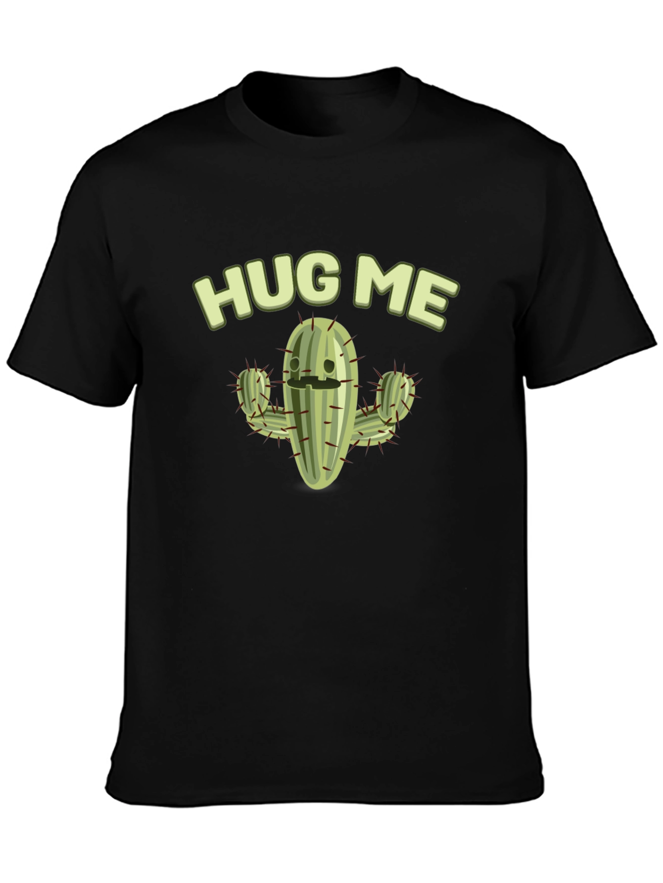 Hug Me Cactus Graphic Tee - Soft Cotton T-Shirt