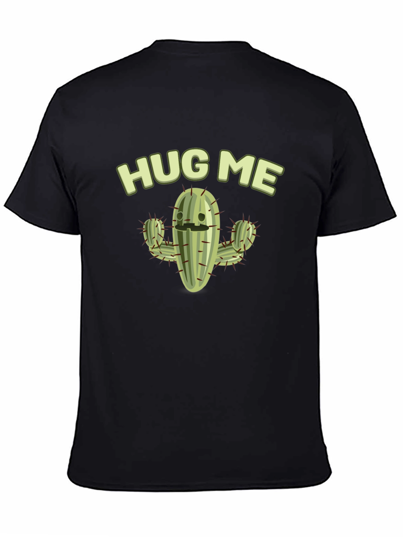 Hug Me Cactus Graphic Tee - Soft Cotton T-Shirt