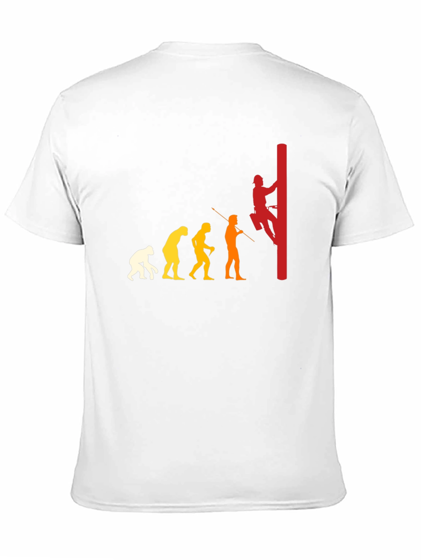 Evolution of a Lineman Black T-Shirt