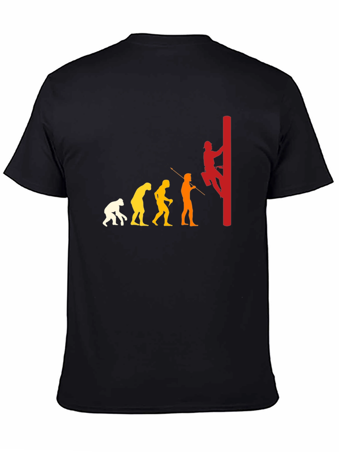 Evolution of a Lineman Black T-Shirt