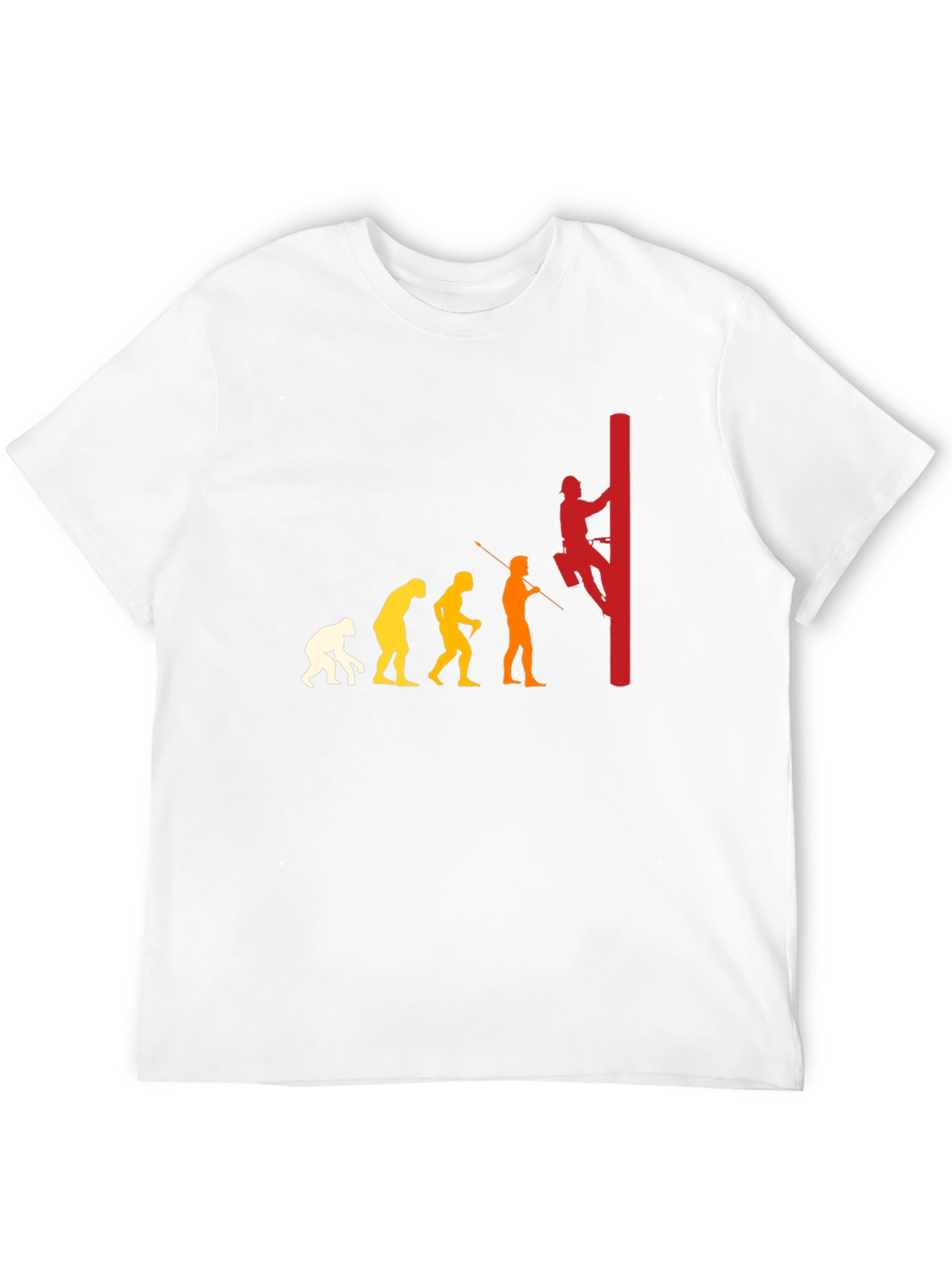 Evolution of a Lineman Black T-Shirt