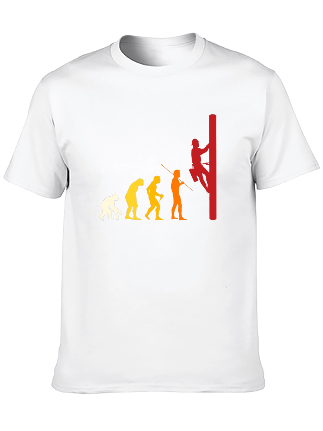 Evolution of a Lineman Black T-Shirt