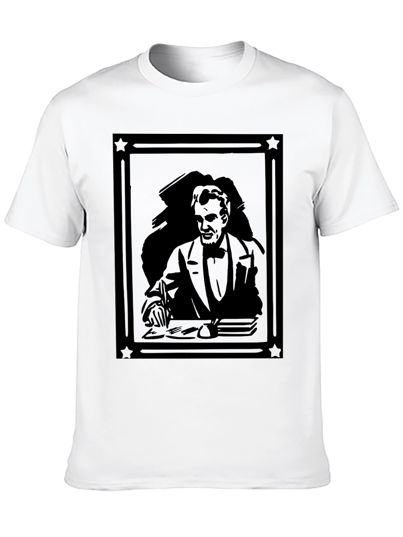 Lincoln Portrait Black Graphic Tee