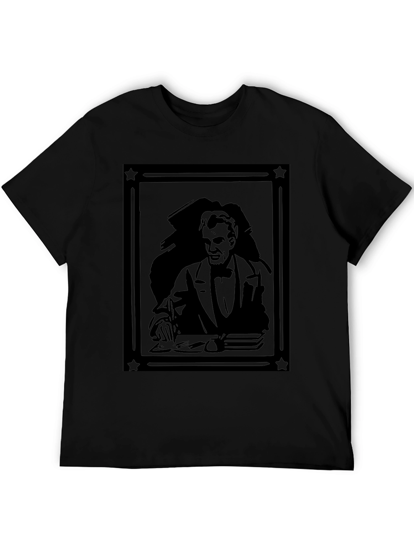 Lincoln Portrait Black Graphic Tee