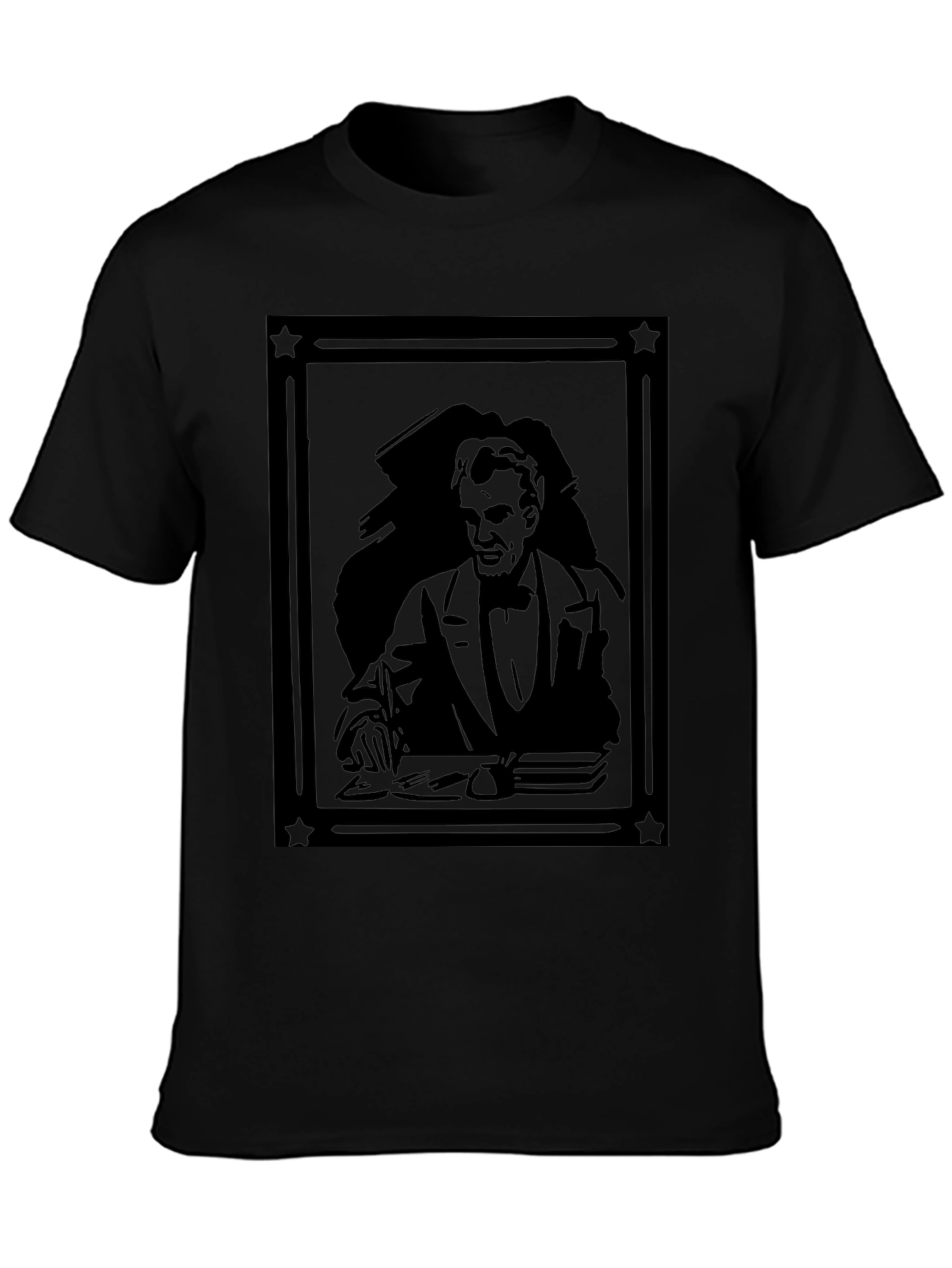 Lincoln Portrait Black Graphic Tee