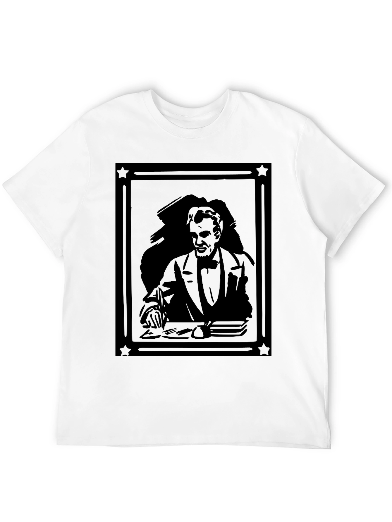 Lincoln Portrait Black Graphic Tee