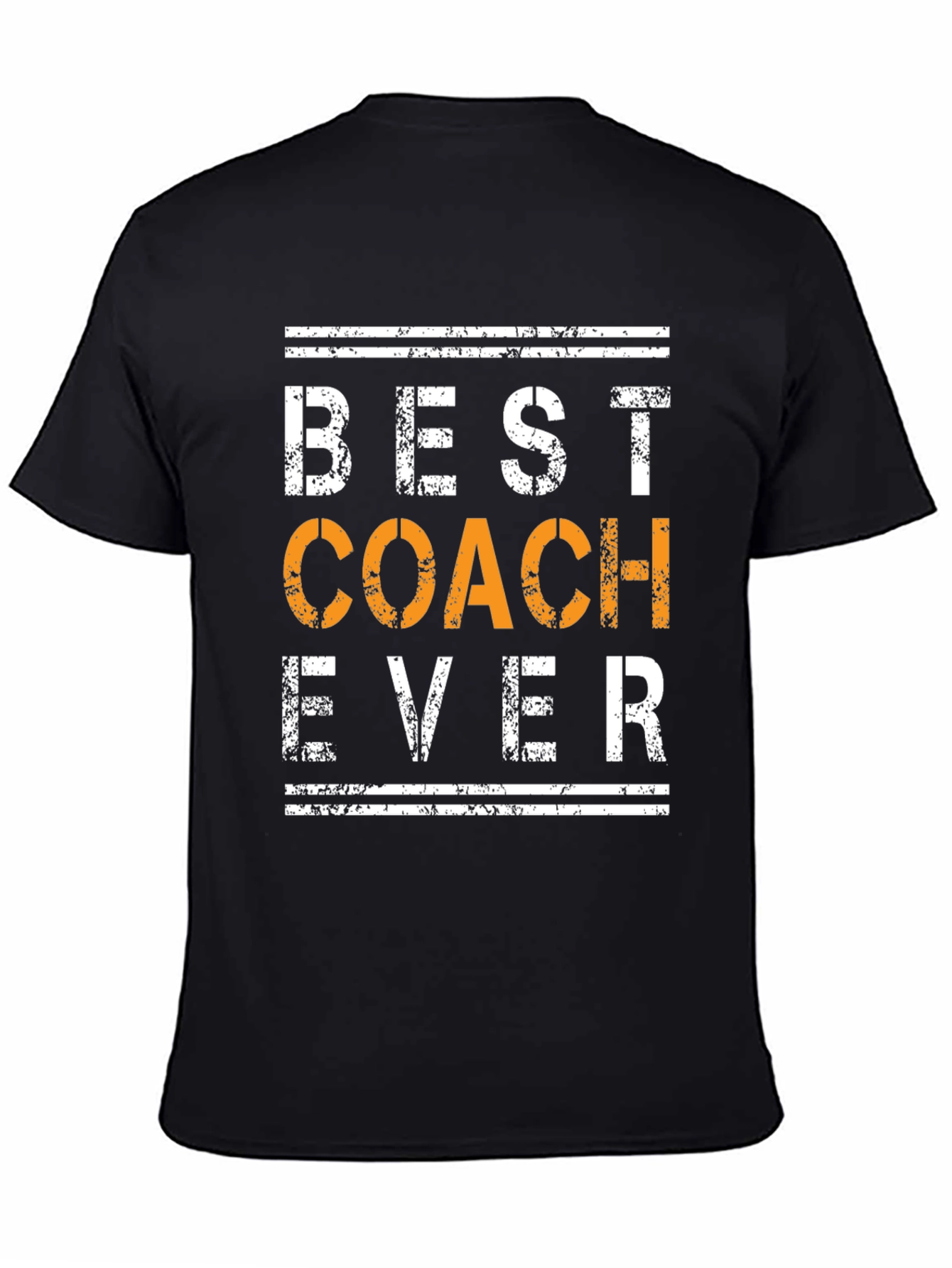 Best Coach Ever Graphic T-Shirt - Black