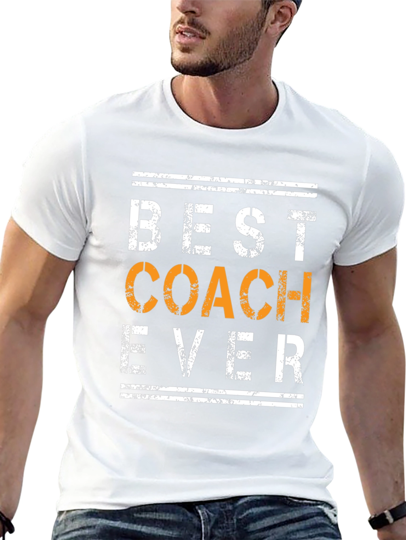 Best Coach Ever Graphic T-Shirt - Black