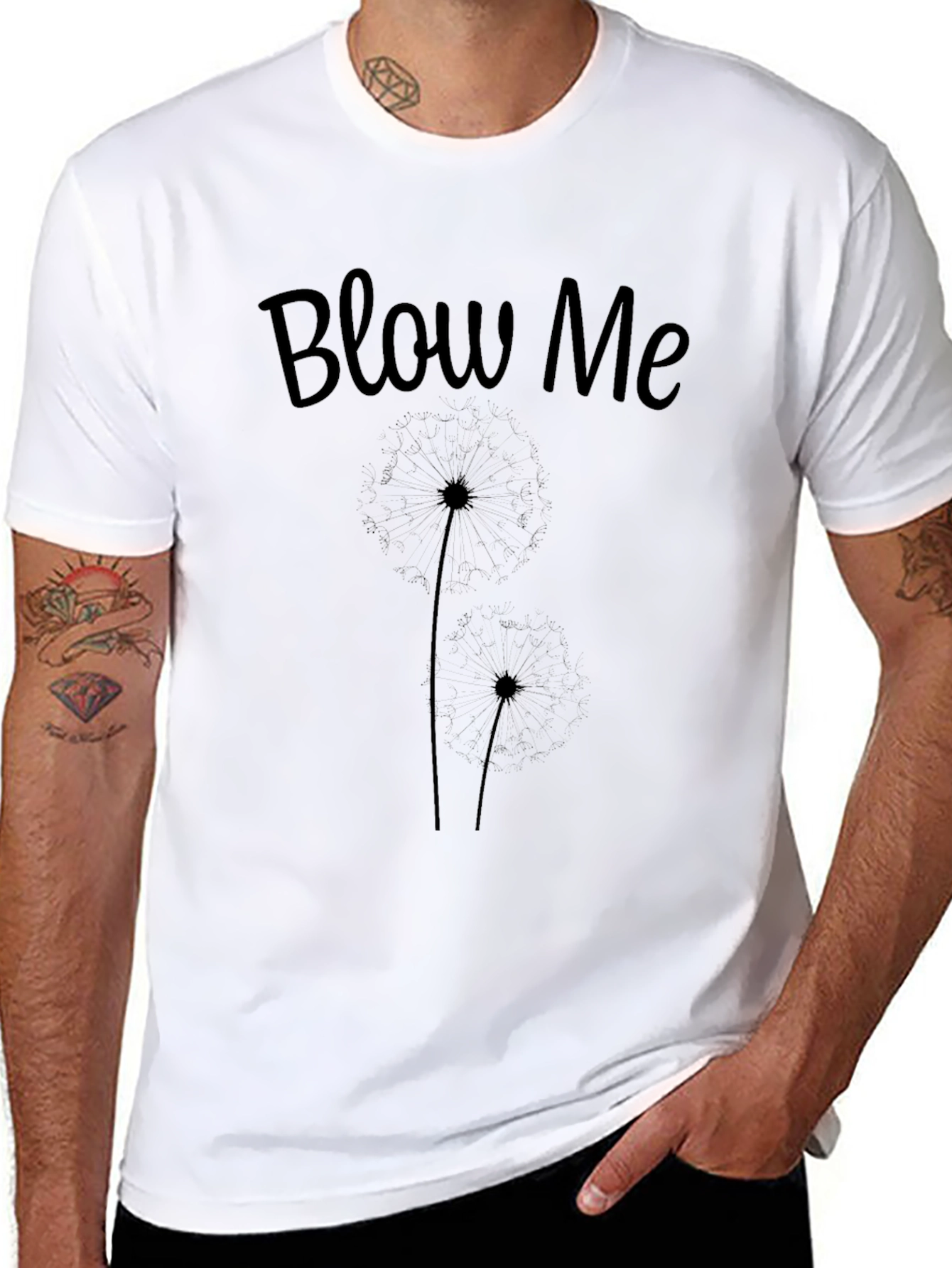 Blow Me Dandelion Graphic Tee
