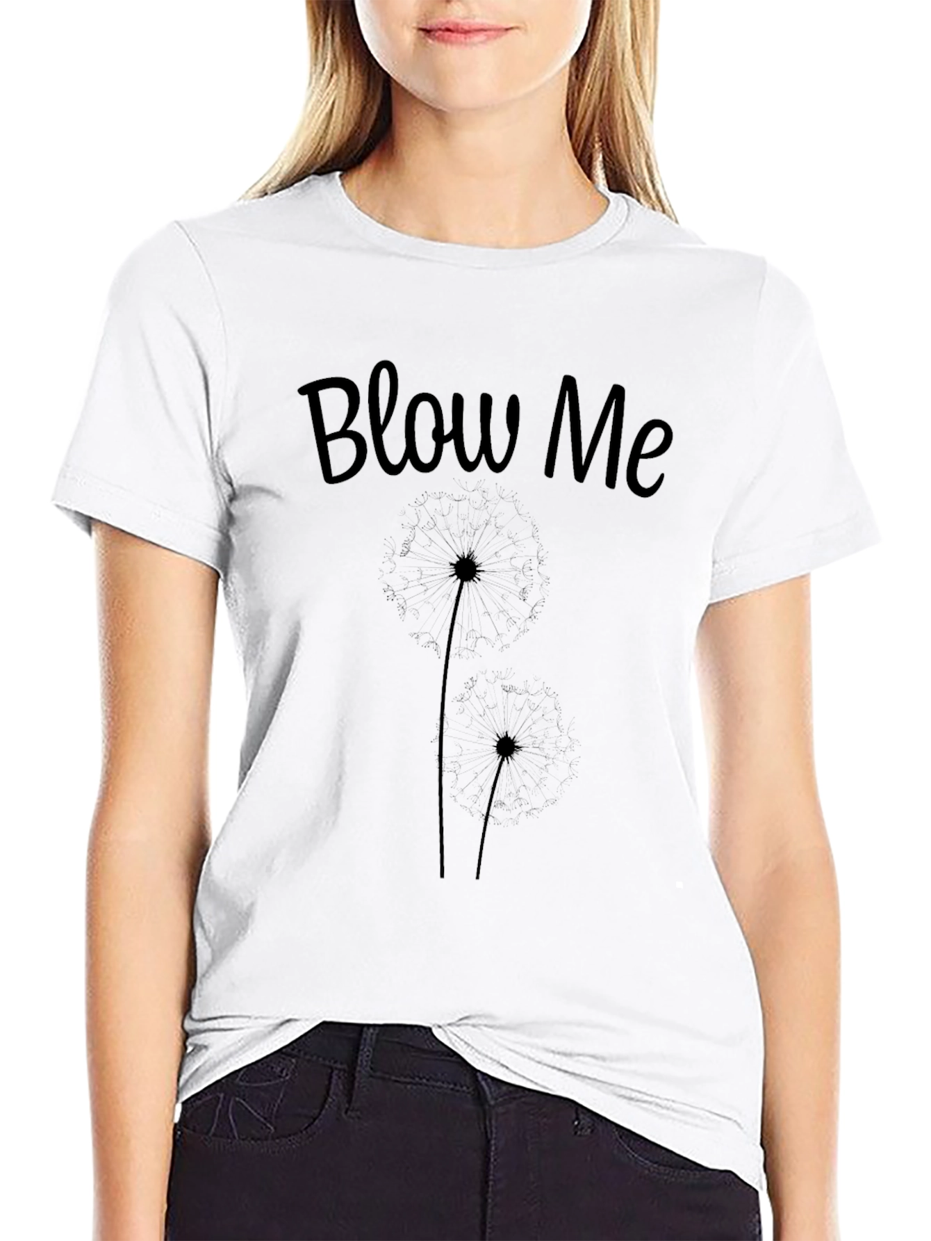 Blow Me Dandelion Graphic Tee