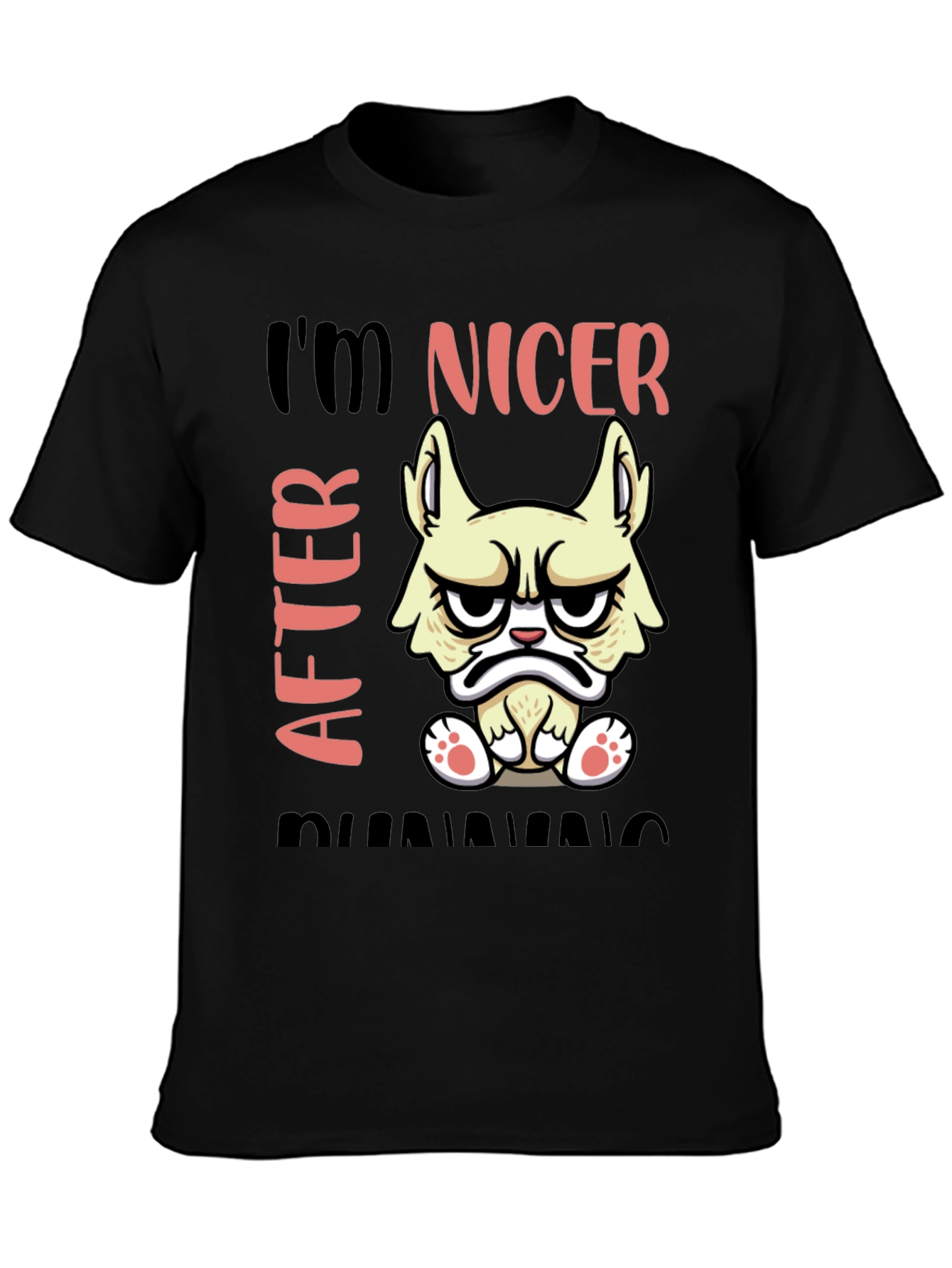 Funny Grumpy Cat T-Shirt - Im Nicer After Running