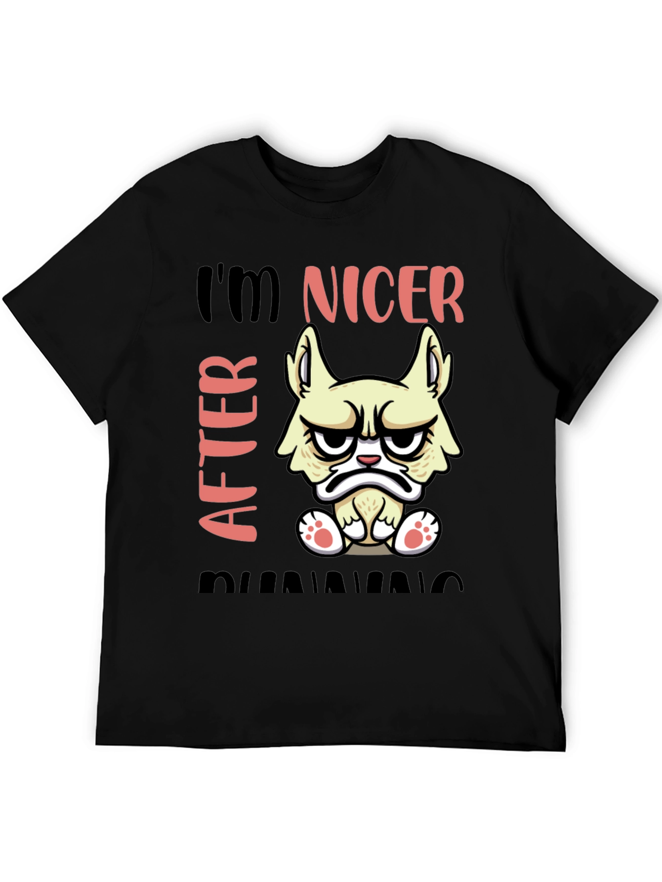 Funny Grumpy Cat T-Shirt - Im Nicer After Running