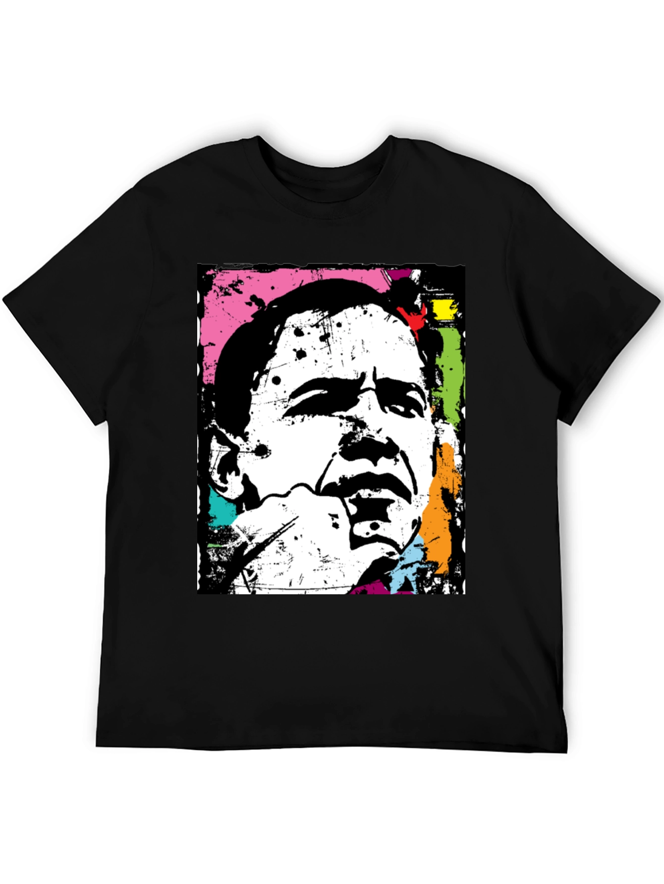 Obama Pop Art Black T-Shirt