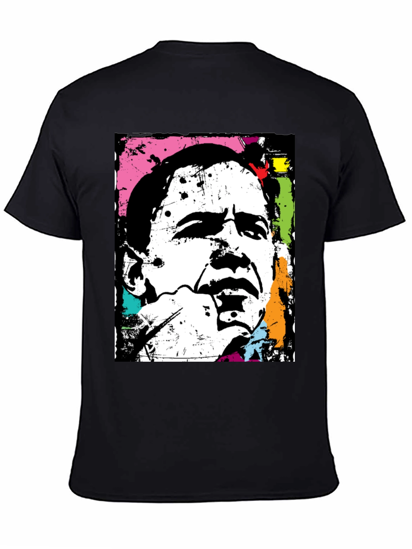 Obama Pop Art Black T-Shirt