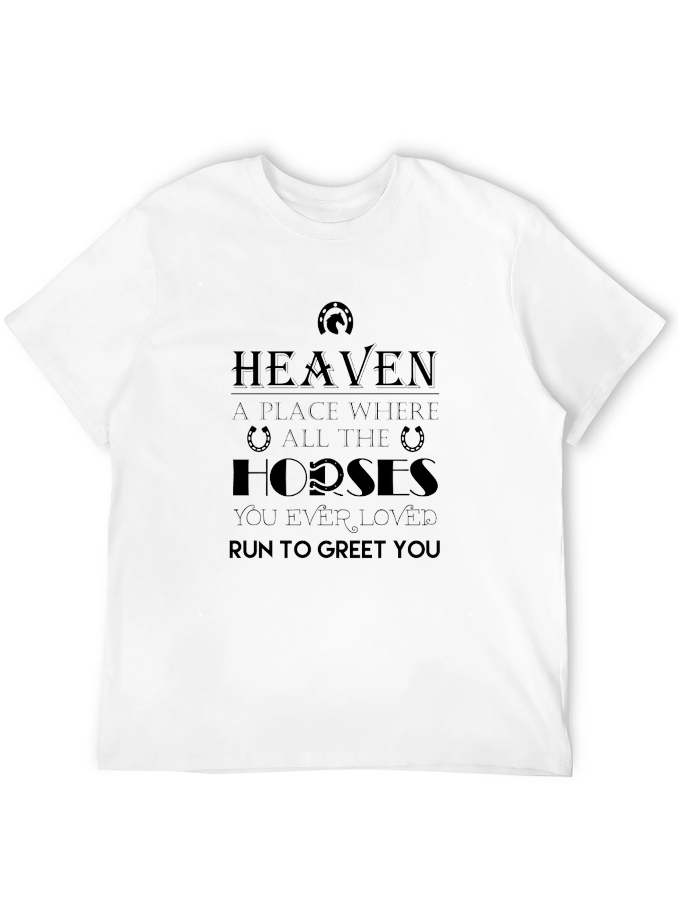 Heaven Horses Graphic T-Shirt - Unisex Black Tee