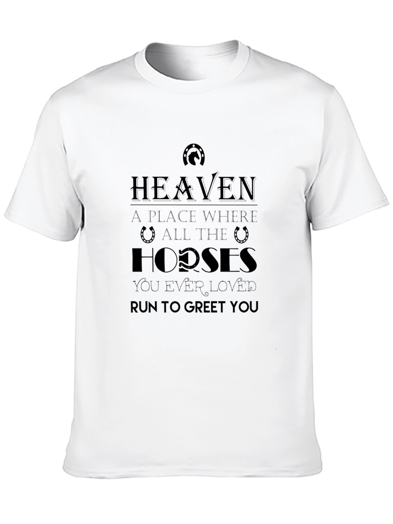 Heaven Horses Graphic T-Shirt - Unisex Black Tee