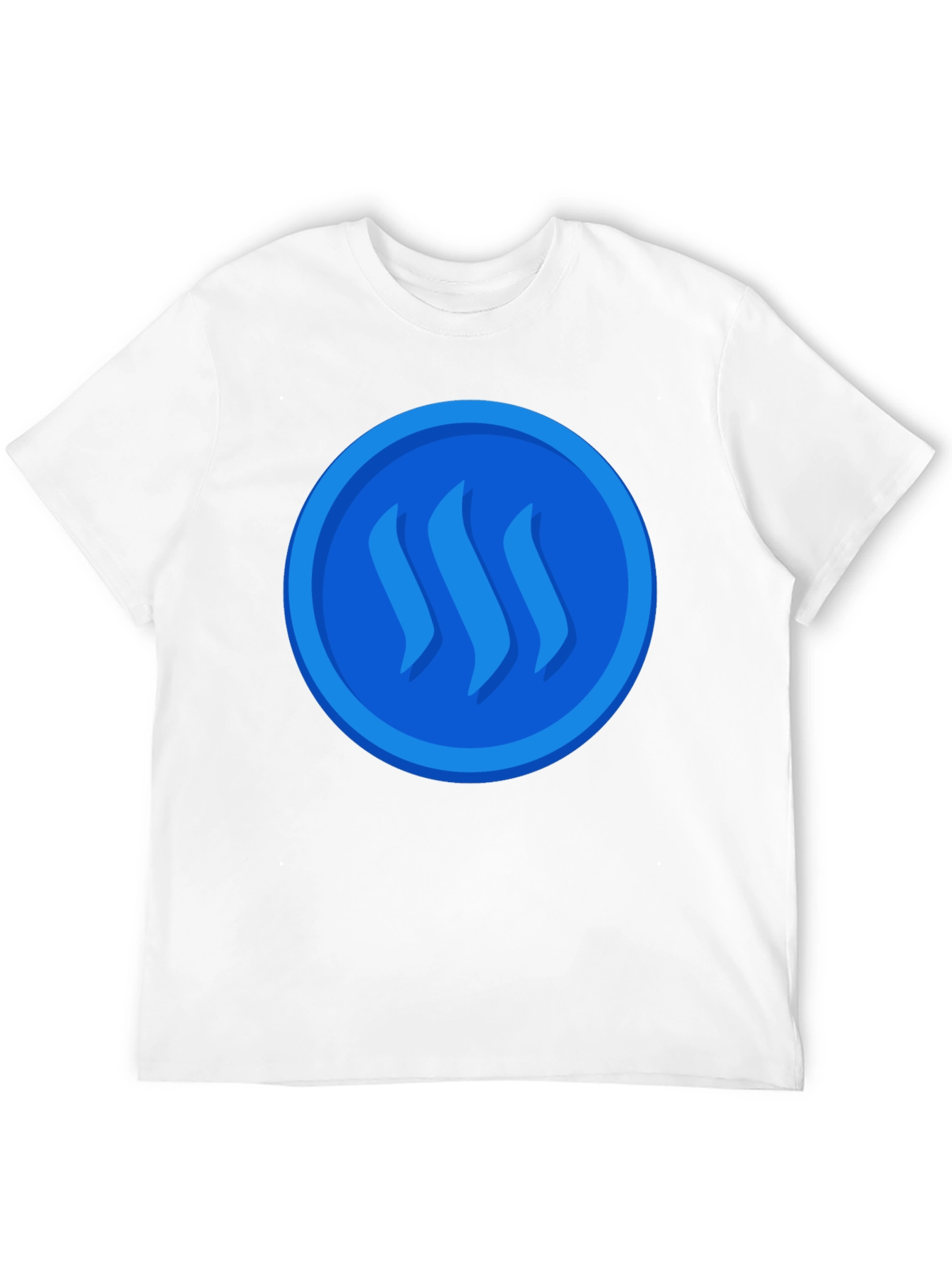 Blue Steem Logo on Black T-Shirt