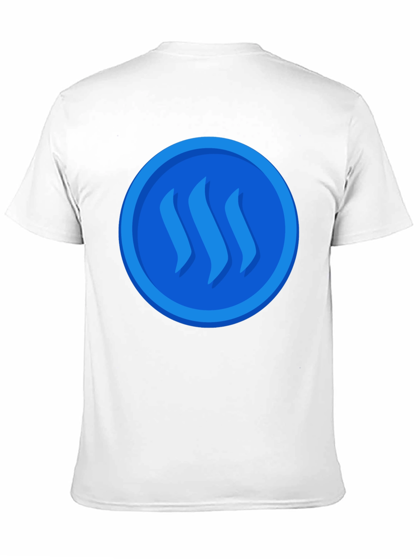 Blue Steem Logo on Black T-Shirt