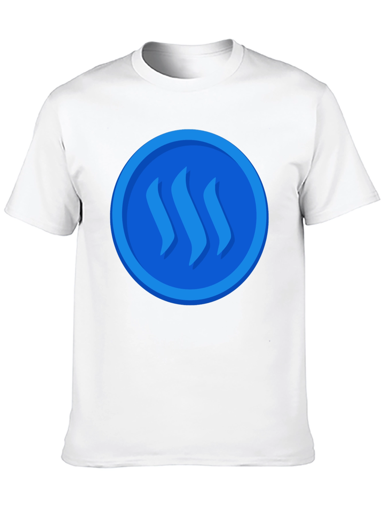Blue Steem Logo on Black T-Shirt