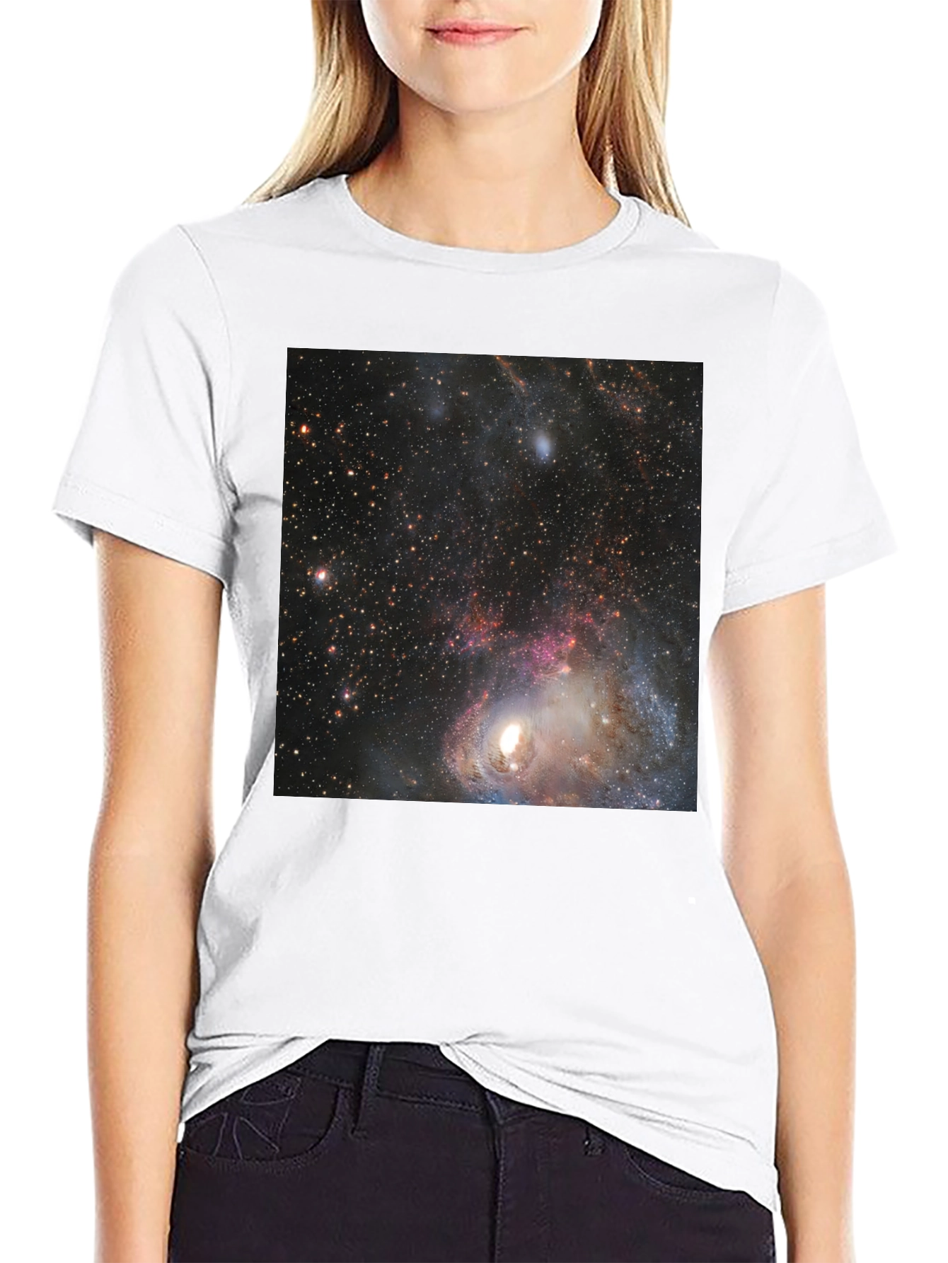 Galaxy Print Black T-Shirt - Space Design Tee