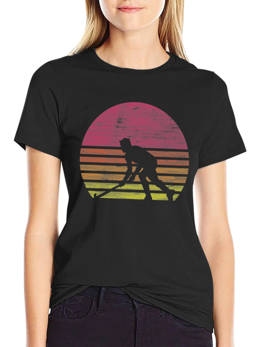 Hockey Player Sunset T-Shirt