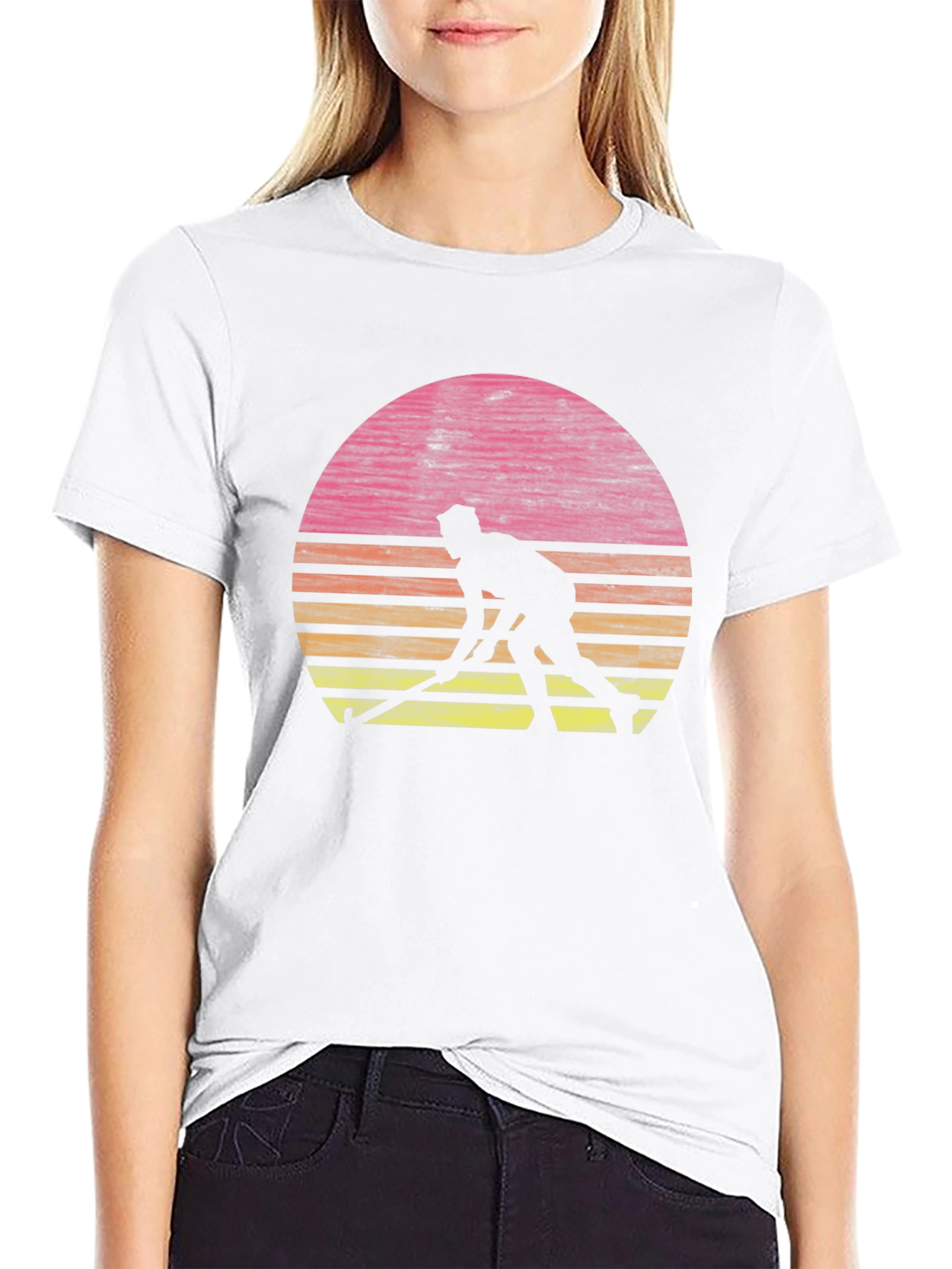 Hockey Player Sunset T-Shirt