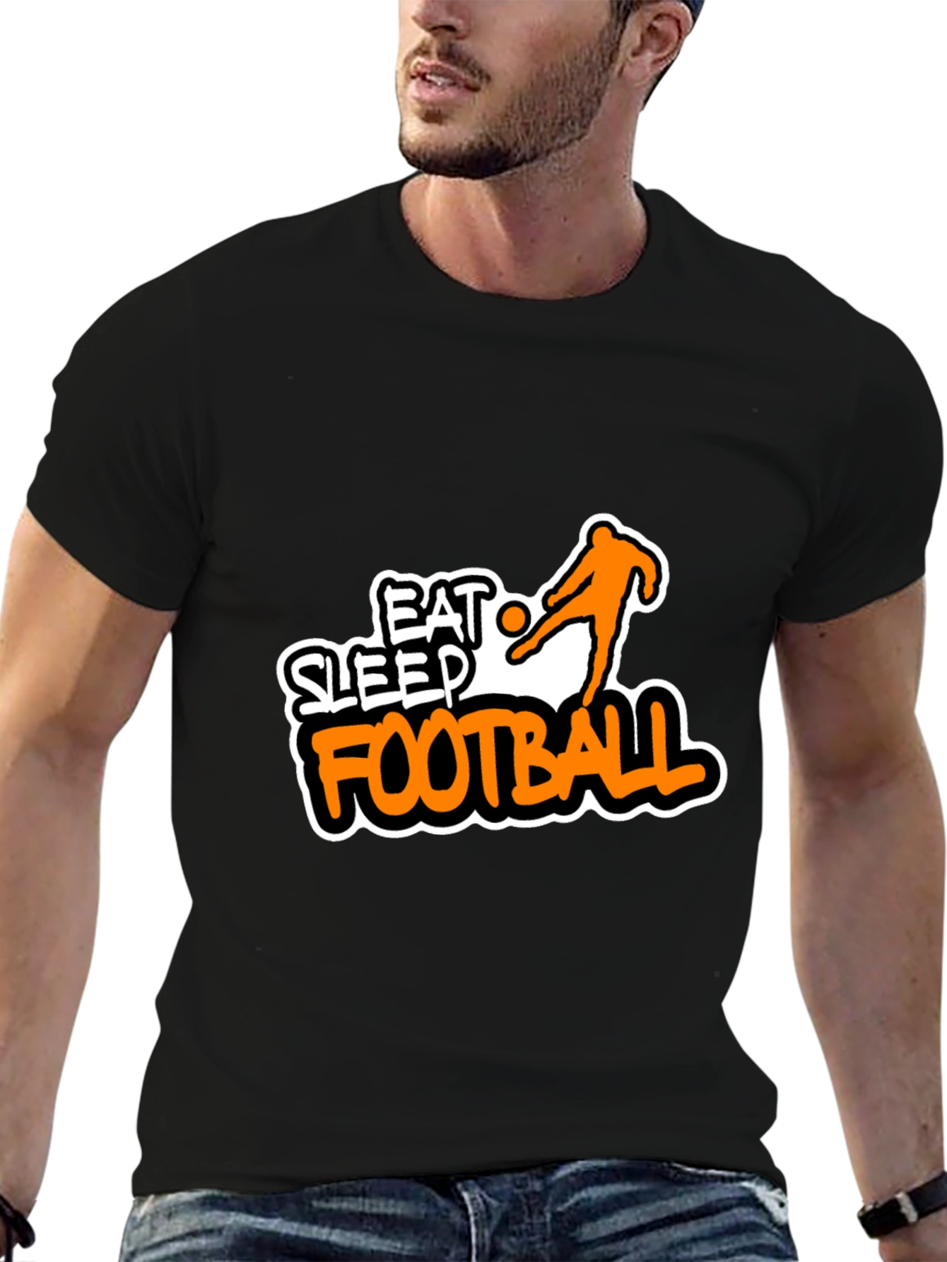 Eat Sleep Football T-Shirt - Graphic Tee