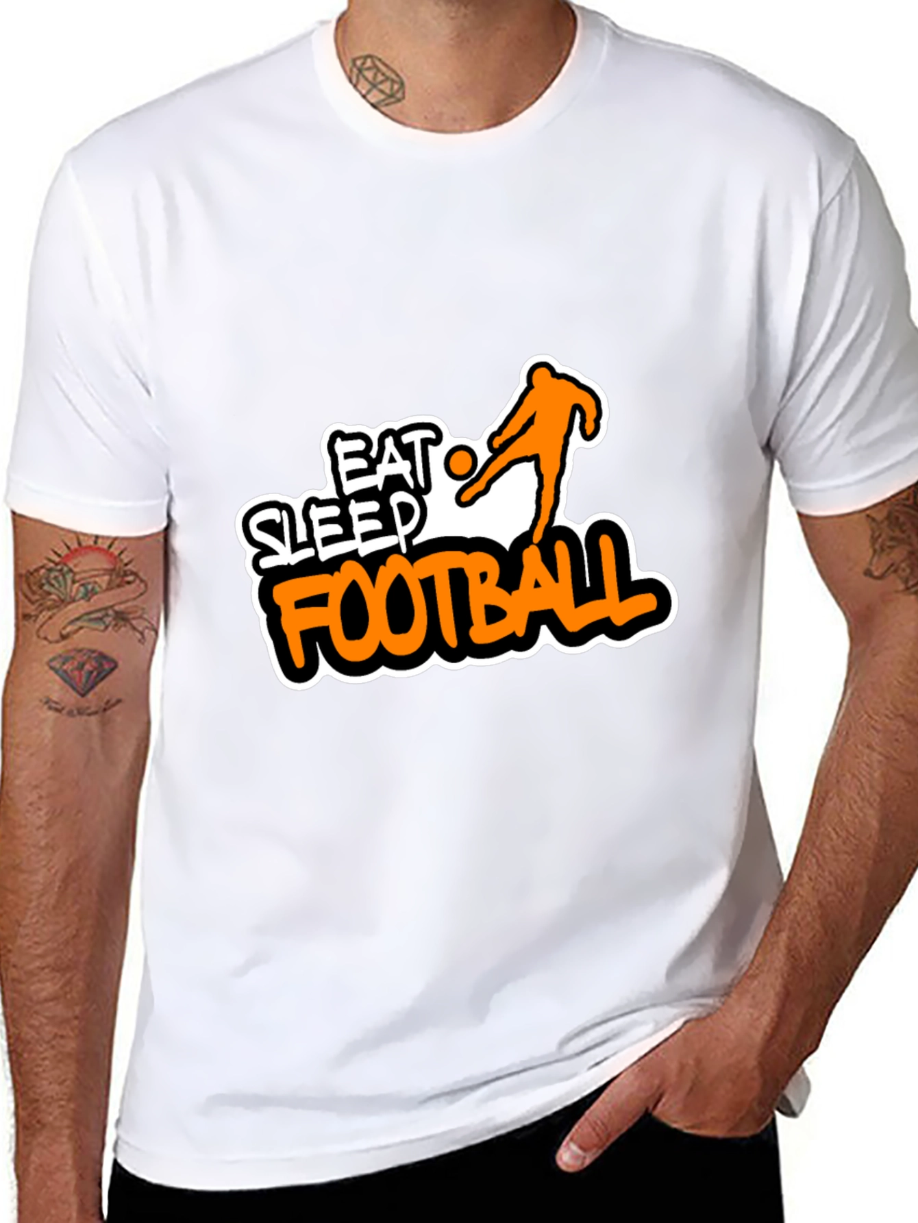 Eat Sleep Football T-Shirt - Graphic Tee