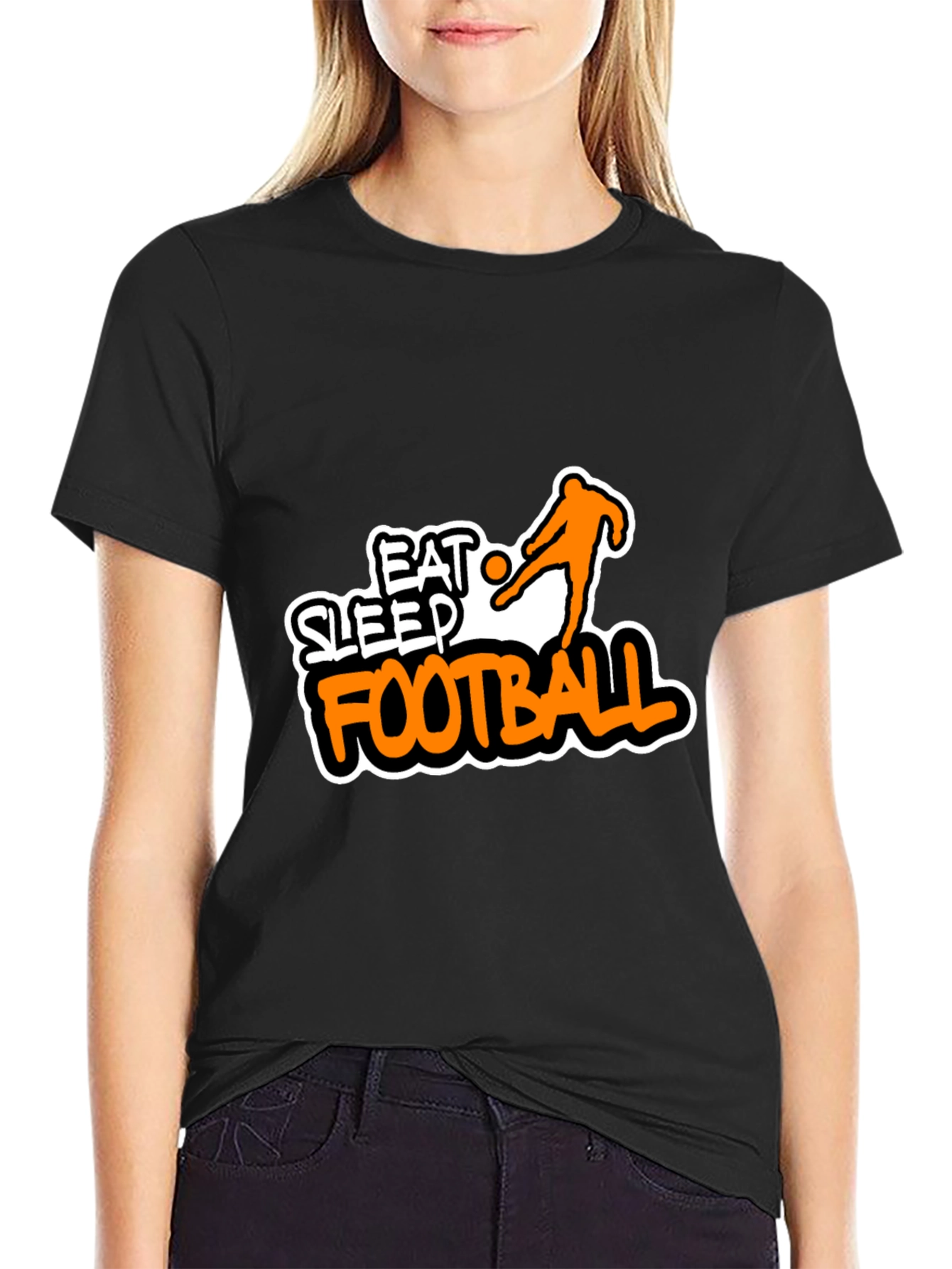 Eat Sleep Football T-Shirt - Graphic Tee
