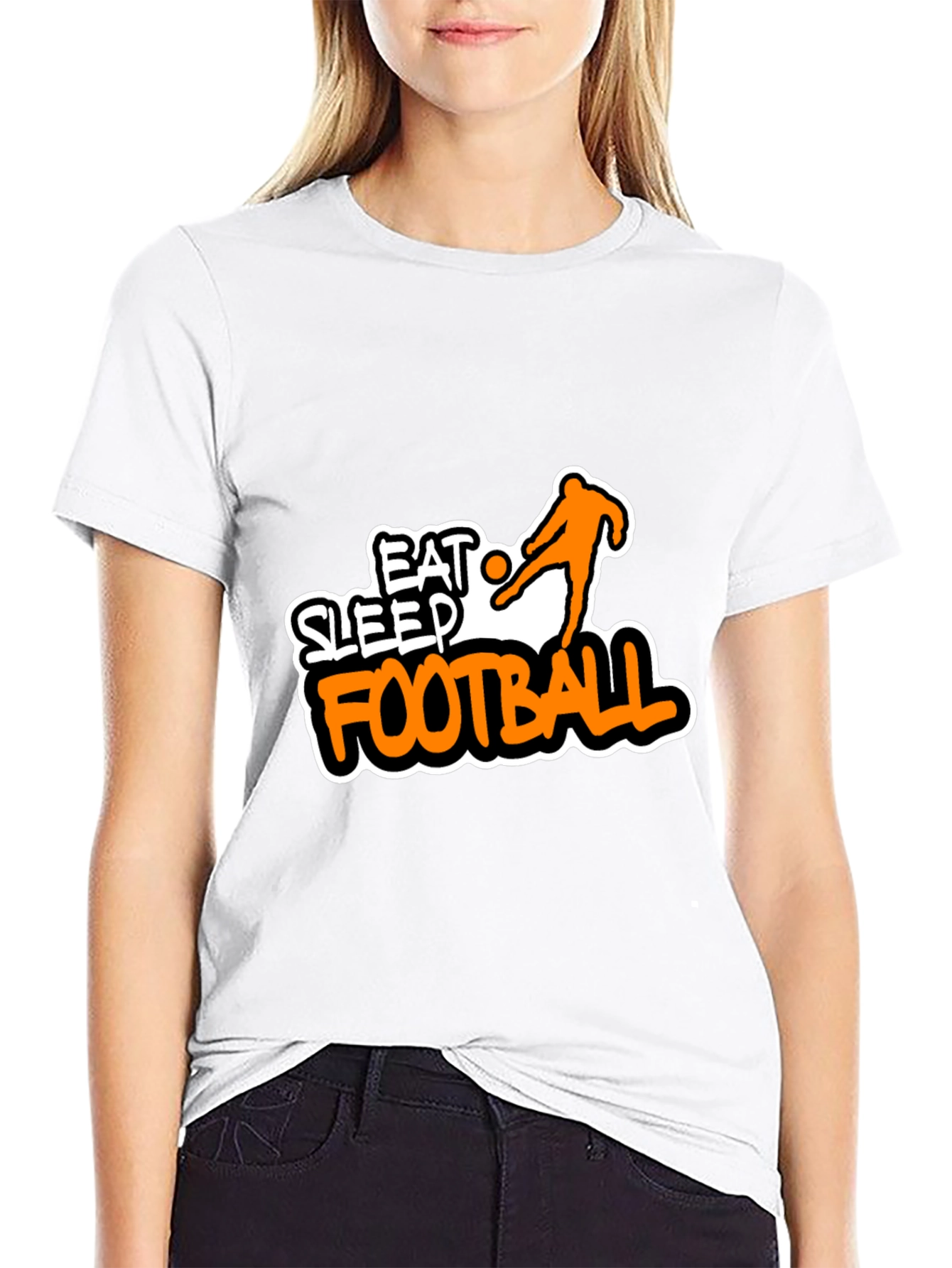 Eat Sleep Football T-Shirt - Graphic Tee
