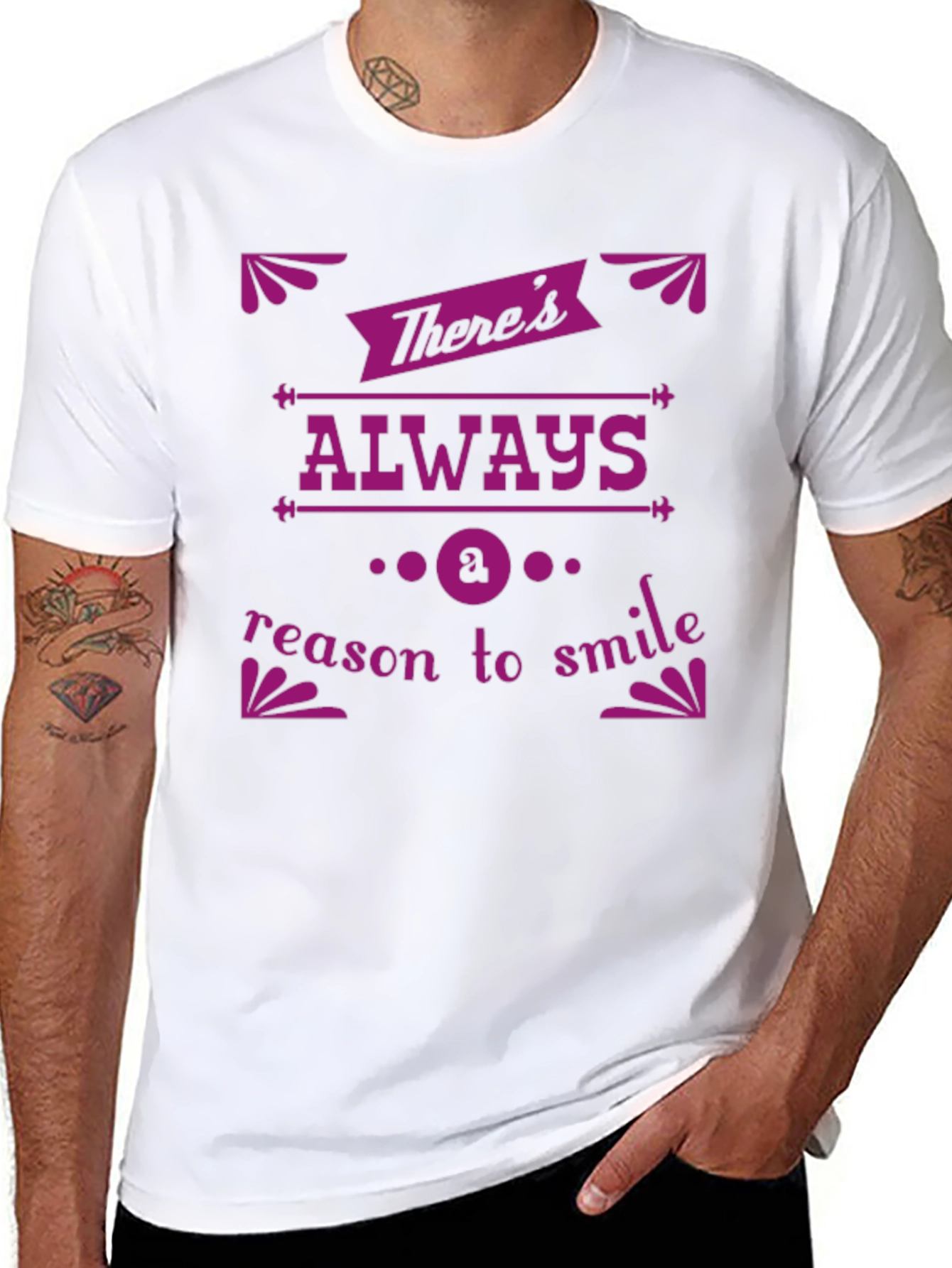 Theres Always a Reason to Smile Graphic Tee