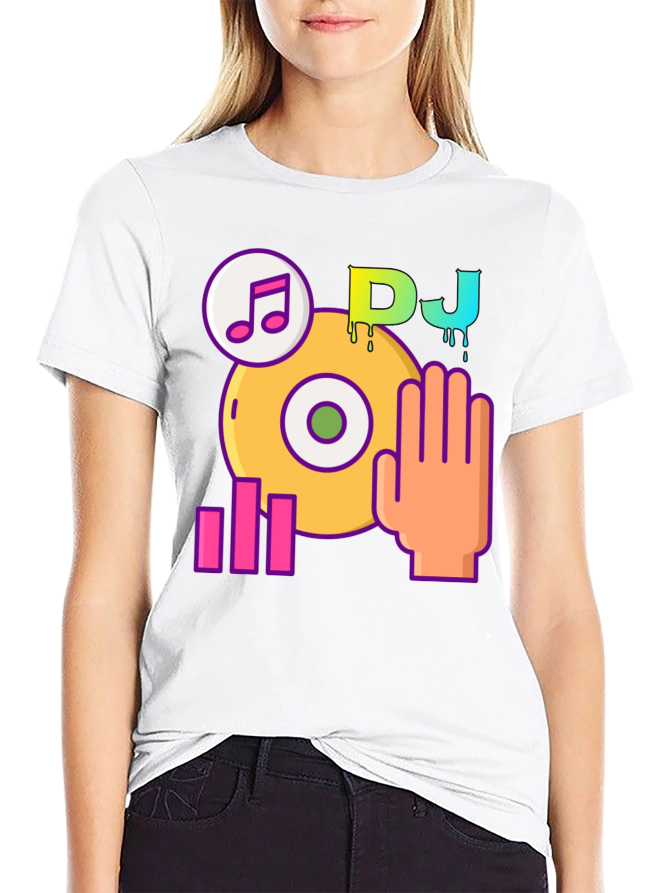 DJ Music Graphic Black T-Shirt
