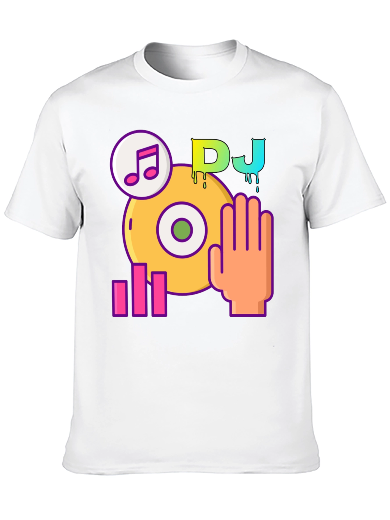 DJ Music Graphic Black T-Shirt