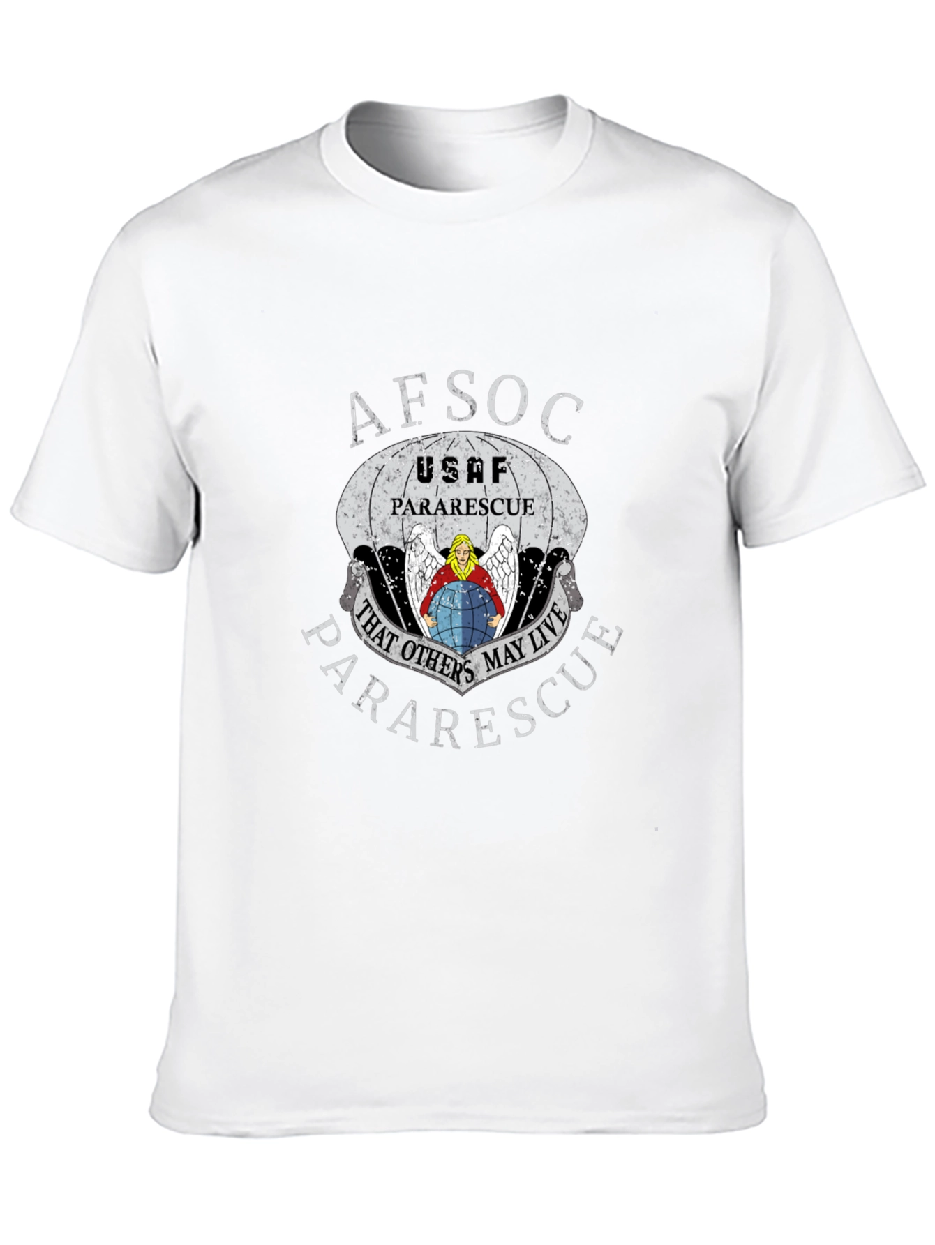AFSOC USAF Pararescue Black Graphic T-Shirt