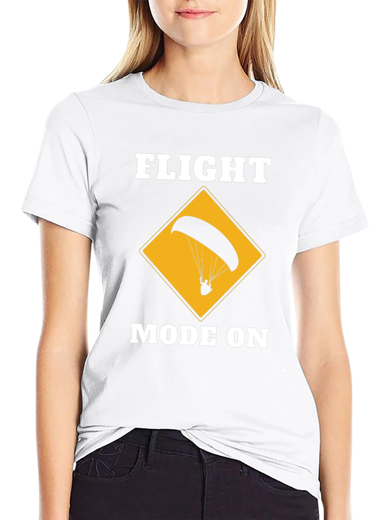 Flight Mode On Graphic Tee - Paragliding Design