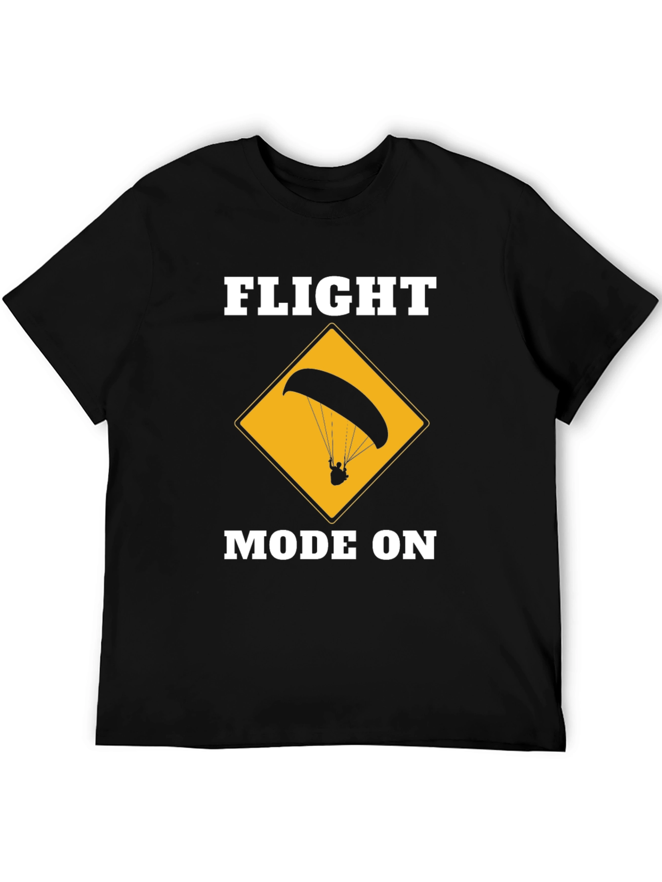 Flight Mode On Graphic Tee - Paragliding Design