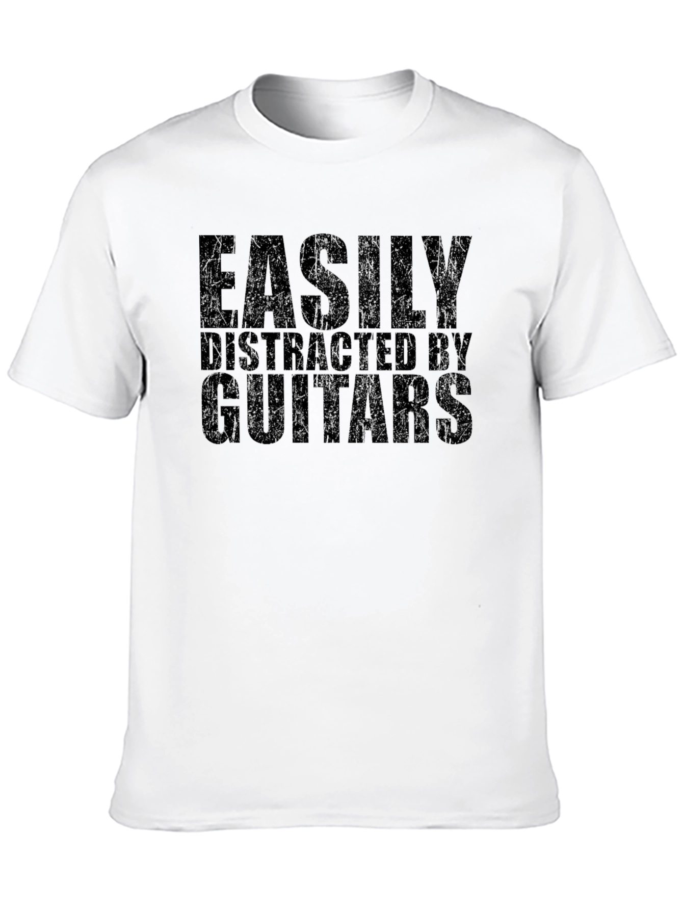 Easily Distracted by Guitars - Funny Musician T-Shirt